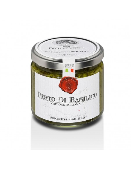 Pesto di Basilico Versione Siciliana con Pistacchio Segreti di Sicilia Frantoi Cutrera 190 gr