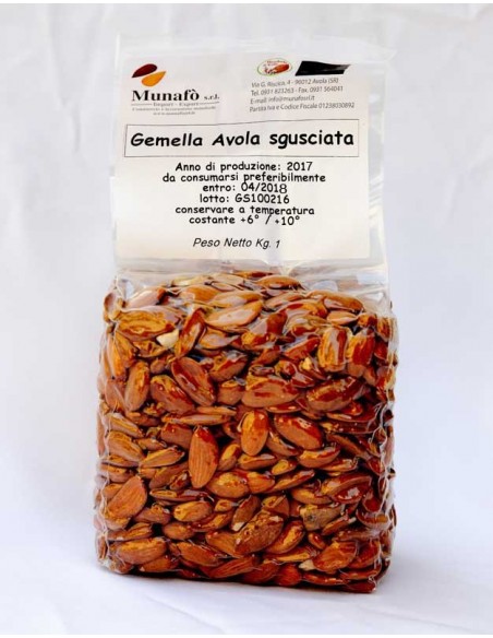 Mandorle di Avola Gemella sgusciata Munafò 1 Kg