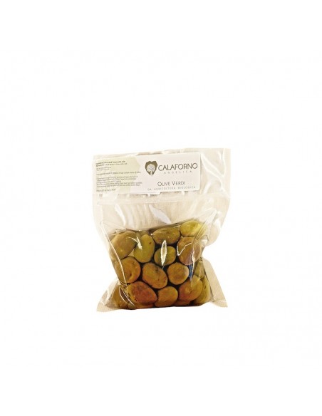 Olive Verdi in salamoia biologiche Calaforno 350 gr