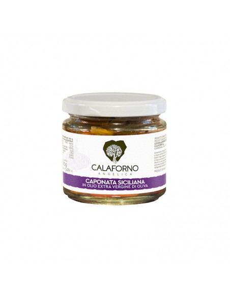 Caponata Siciliana biologica con olio extravergine d'oliva Calaforno 170 gr