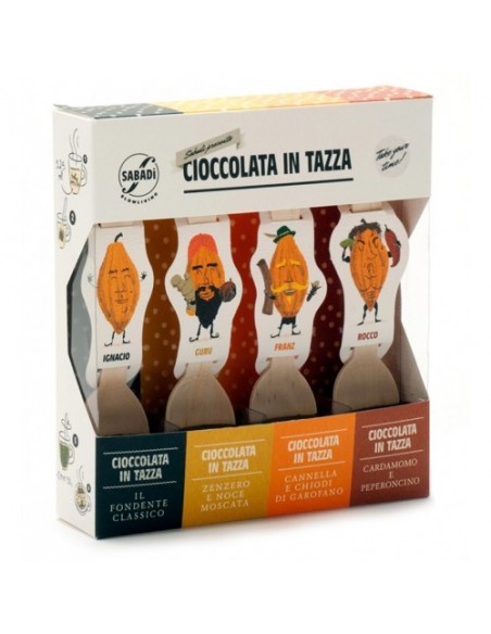 Cioccolata in tazza Mix da 4 pz Sabadi 140 gr