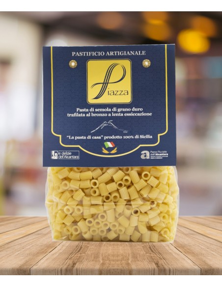 Ditalini Rigati Pasta di semola di grano duro siciliano Piazza 500 gr