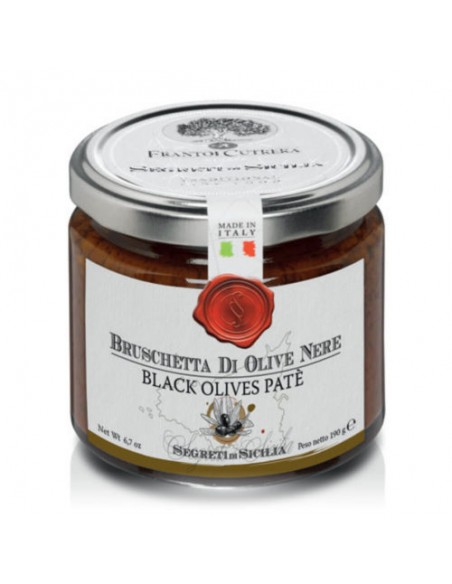 Bruschetta di olive nere Segreti di Sicilia Frantoi Cutrera 190 gr