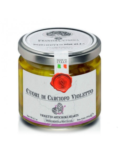 Cuori di carciofo violetto in olio extravergine di oliva Biancolilla Segreti di Sicilia Frantoi Cutrera 190 gr