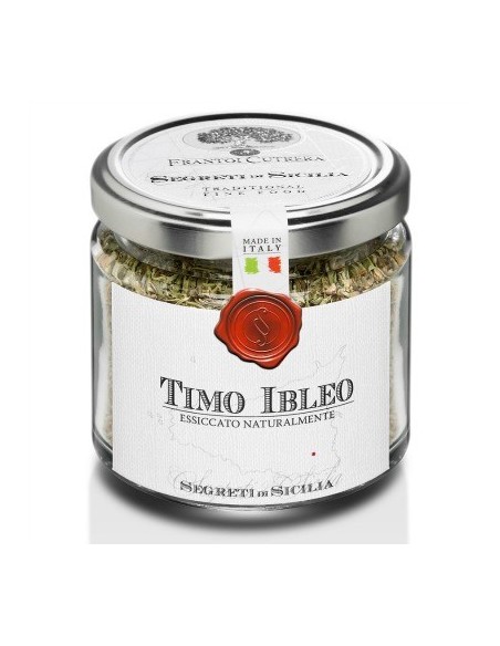 Timo Ibleo essiccato naturalmente Segreti di Sicilia Frantoi Cutrera 30 gr