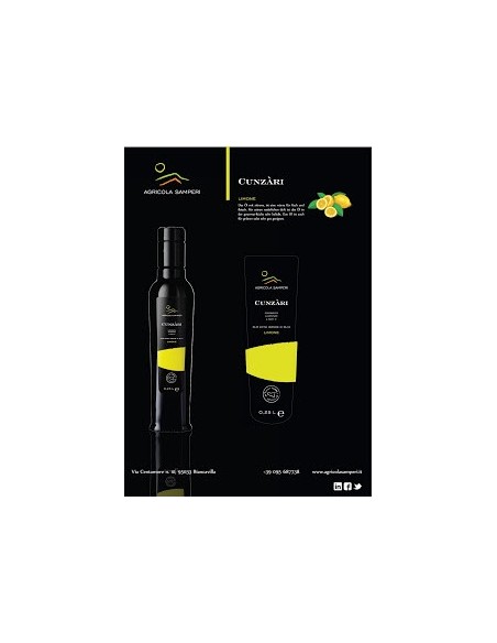 Cunzari Limone condimento a base Olio extravergine d'oliva Agricola Samperi 25 cl