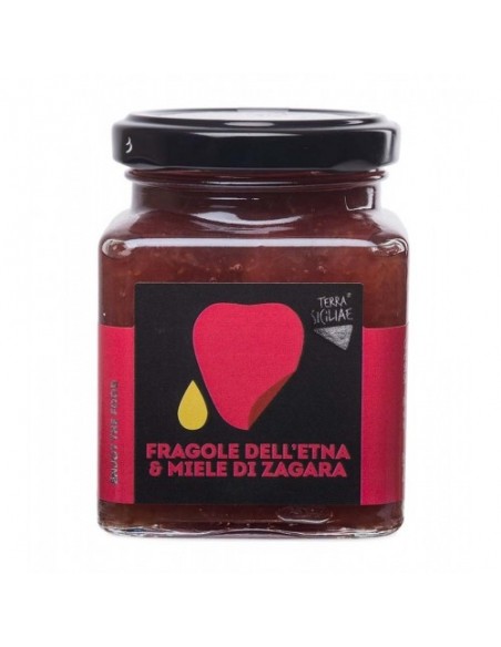 Confettura Extra fragole dell'Etna con miele di zagara Terra Siciliae 250 gr